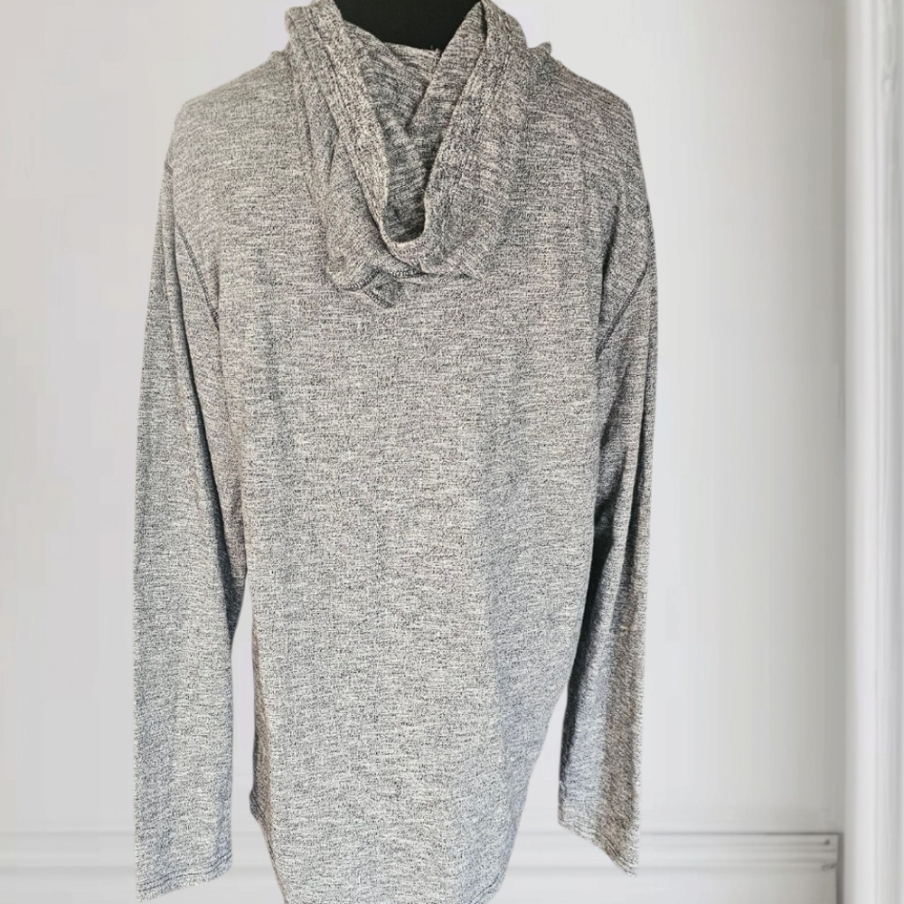 Express Gray Hooded Sweatshirt Lightweight Comfort - Picture 4 of 5